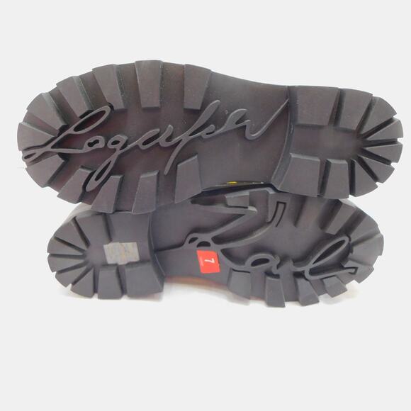 Karl Lagerfeld Paris Maeva Soft Ivory Combat Block Heel Boots Size 7 New - Picture 9 of 10